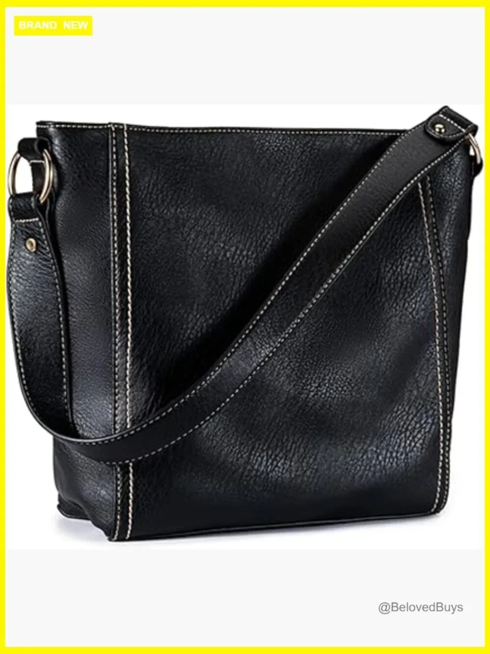 Vegan Leather Hobo Shoulder Bag Soft Medium Handbag